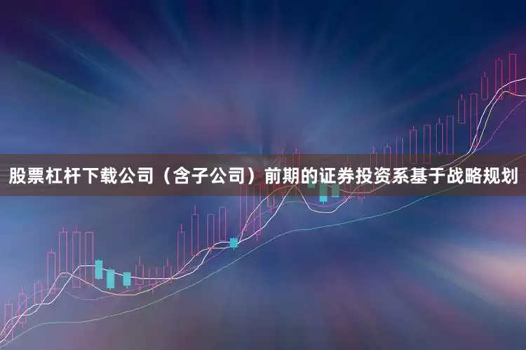 股票杠杆下载公司（含子公司）前期的证券投资系基于战略规划